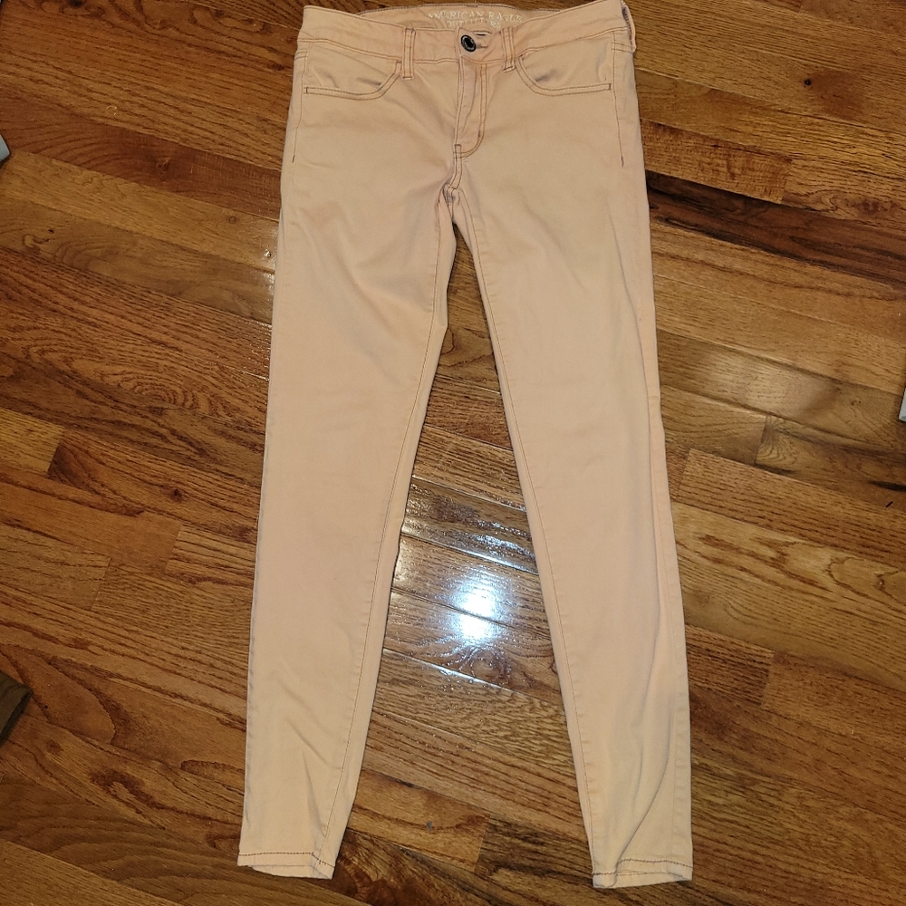 American Eagle Sateen jegging, pink, 6
